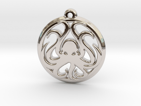 Cthulhu Lovecraft Pendant necklace all materials in Platinum
