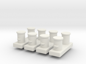 Double Bollards acc. ISO 3913 - 1:50 - 4X in White Natural Versatile Plastic
