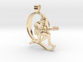 John Deacon, Bassist [pendant] in 14K Yellow Gold