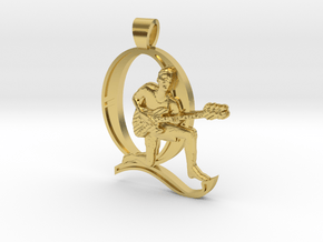 John Deacon, Bassist [pendant] in Polished Brass