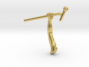 Freddie's arm [pendant] in Polished Brass