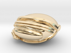 SpaceHelmetv3j in 14k Gold Plated Brass