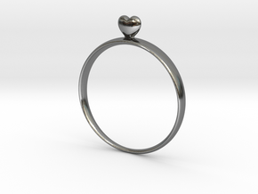 Loving You (size 60) in Fine Detail Polished Silver
