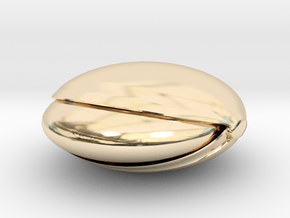 SpaceHelmetv3l2 in 14k Gold Plated Brass