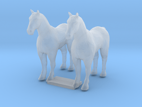 TT Scale Draft Horses in Smooth Fine Detail Plastic