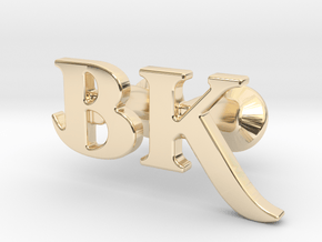 Monogram Cufflinks B & K in 14K Yellow Gold