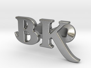 Monogram Cufflinks B & K in Natural Silver