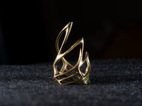 Swirling Claw Ring in Natural Brass: 7 / 54