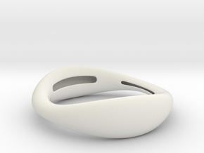 Sculptural Bracelet   NYLON 1-2 MIRIAM in White Natural Versatile Plastic