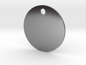 Background Pendant - Flat Circle - #P5B in Polished Silver