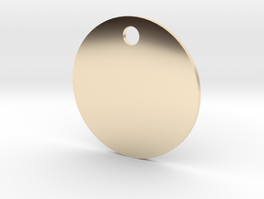 Background Pendant - Flat Circle - #P5B in 14k Gold Plated Brass