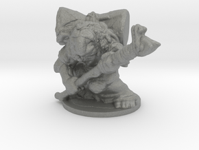 Troll Shaman 1/60 miniature for games and rpg in Gray PA12