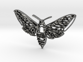 Hawkmoth in Polished Silver