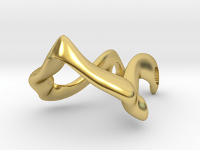 Ring Holder Pendant: Gazelle in Polished Brass: Large