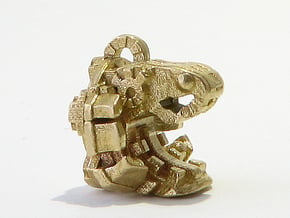 Aztec Bead Quetzalcoatl SA in Natural Brass