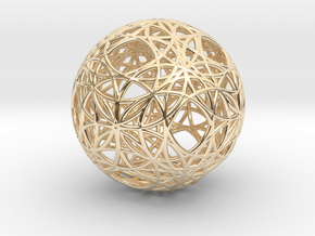 Mind 6D evo sphere in 14k Gold Plated Brass