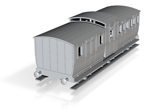 0-148fs-mgwr-6w-brake-3rd-coach in Tan Fine Detail Plastic