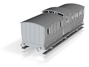 0-152fs-mgwr-6w-brake-3rd-coach in Tan Fine Detail Plastic