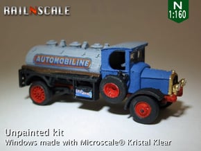 N scale IH fuel truck equipment 1:160 model railroad train unpainted