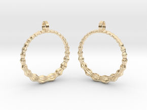 Groovy Earrings in 14k Gold Plated Brass
