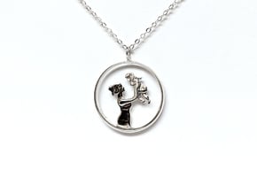Mother & Daughter Pendant 1 -Motherhood Collection in Polished Silver