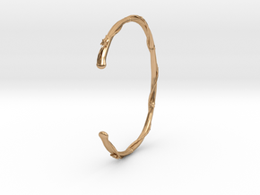 Ivy Wrapped Bamboo Cuff Bracelet in Polished Bronze: Medium