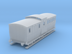 0-148fs-mgwr-6w-brake-3rd-coach in Smooth Fine Detail Plastic