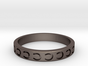 Horseshoe Stackable in Polished Bronzed-Silver Steel