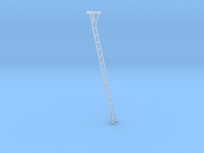 HO 18 ft Signal Post Ladder with Top Safety Cage in Smooth Fine Detail Plastic