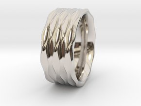 Sinewave Ring in Platinum