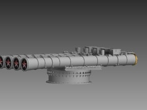Soviet 4 tube torpedo launcher 1/200 in Tan Fine Detail Plastic