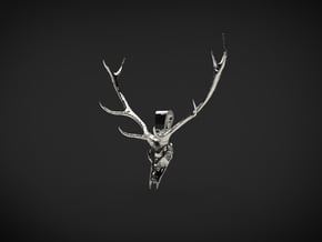Antler's Stag in Fine Detail Polished Silver