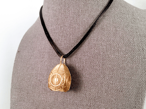 3rd Order Lighthouse Lens Pendant Small in Natural Brass