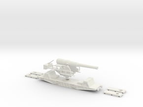 bl 9.2 mk13 railway artillery 1/87 (ho) in White Natural Versatile Plastic