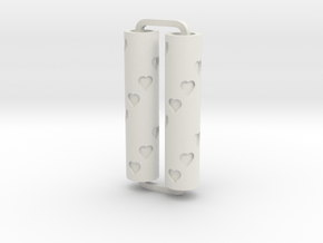 Slimline Pro hearts 01 lathe in White Natural Versatile Plastic