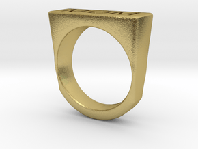 Signet Ring in Natural Brass
