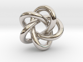 5 Infinity Knot in Rhodium Plated Brass