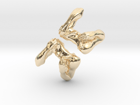 Shoulders and Arms Cufflinks in 14K Yellow Gold