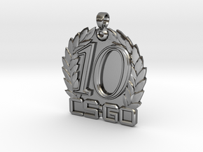 CS:GO - Ten Year Veteran Medallion in Polished Silver