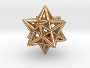 Smallest Stellated Dodecahedron Pendant in Natural Bronze
