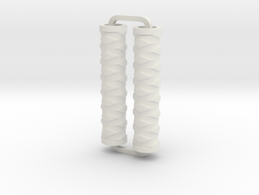 Slimline Pro spiral 05 engraved lathe in White Natural Versatile Plastic