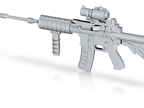 1:6 Miniature Ares Shrike 5.56 Assault Rifle in Tan Fine Detail Plastic