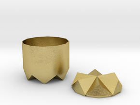 Pot and Lid in Natural Brass