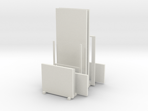 Printle Thing Kit Wall with window in White Natural Versatile Plastic