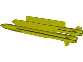 1/72 scale MBDA Aerospatiale ASMP-A missiles x 2 in Tan Fine Detail Plastic