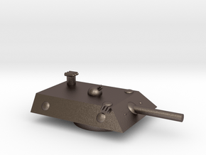 Lion 2 Heavy MSL Grav Tank Turret 15mm in Polished Bronzed-Silver Steel