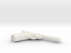 1:3 Miniature Ruger Mk II Gun in White Natural Versatile Plastic