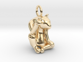 cat_011 in 14k Gold Plated Brass