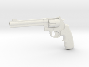 1:3 Miniature .44 Remington Magnum Handgun in White Natural Versatile Plastic