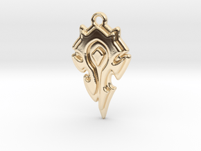 World Of Warcraft Horde Pendant all materials in 14K Yellow Gold
